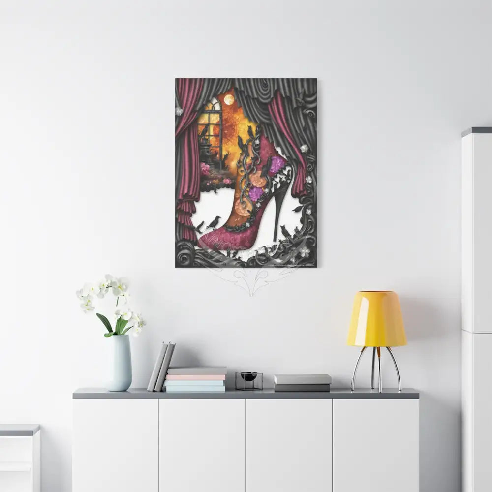 Surreal 3D Magic Stiletto Dimensional Canvas Art — 3D Portal Shoe Lover’s Wall Decor Canvas