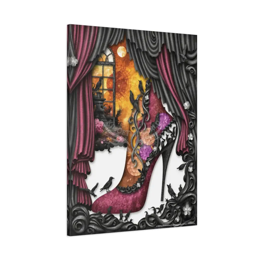 Surreal 3D Magic Stiletto Dimensional Canvas Art — 3D Portal Shoe Lover’s Wall Decor Canvas