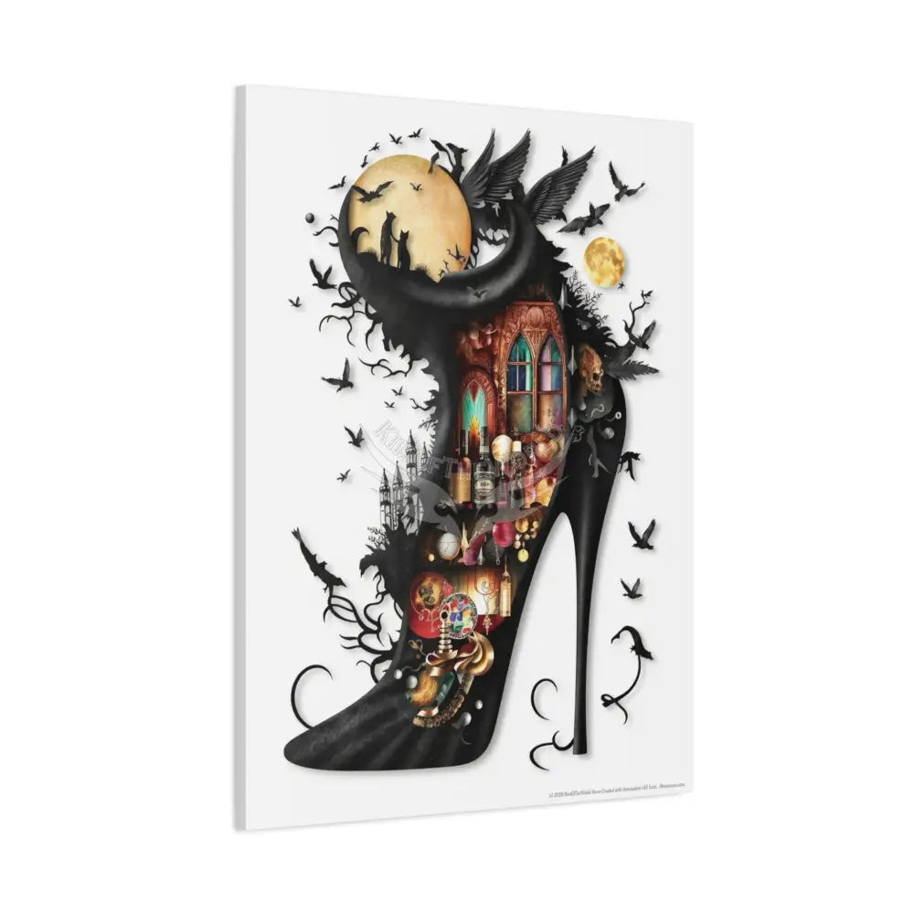 Surreal 3D Magic Stiletto Dimensional Canvas Art — 3D Portal Shoe Lover’s Wall Decor Canvas