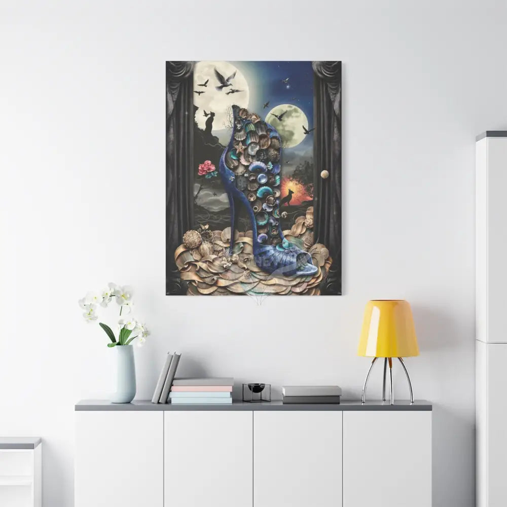 Surreal 3D Magic Stiletto Dimensional Canvas Art — 3D Portal Shoe Lover’s Wall Decor Canvas