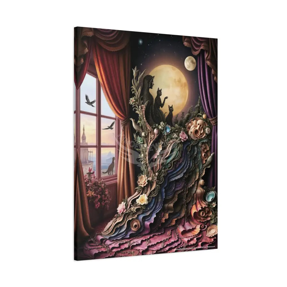 Surreal 3D Magic Stiletto Dimensional Cat Canvas Art — 3D Portal Shoe Lover’s Wall Decor Canvas