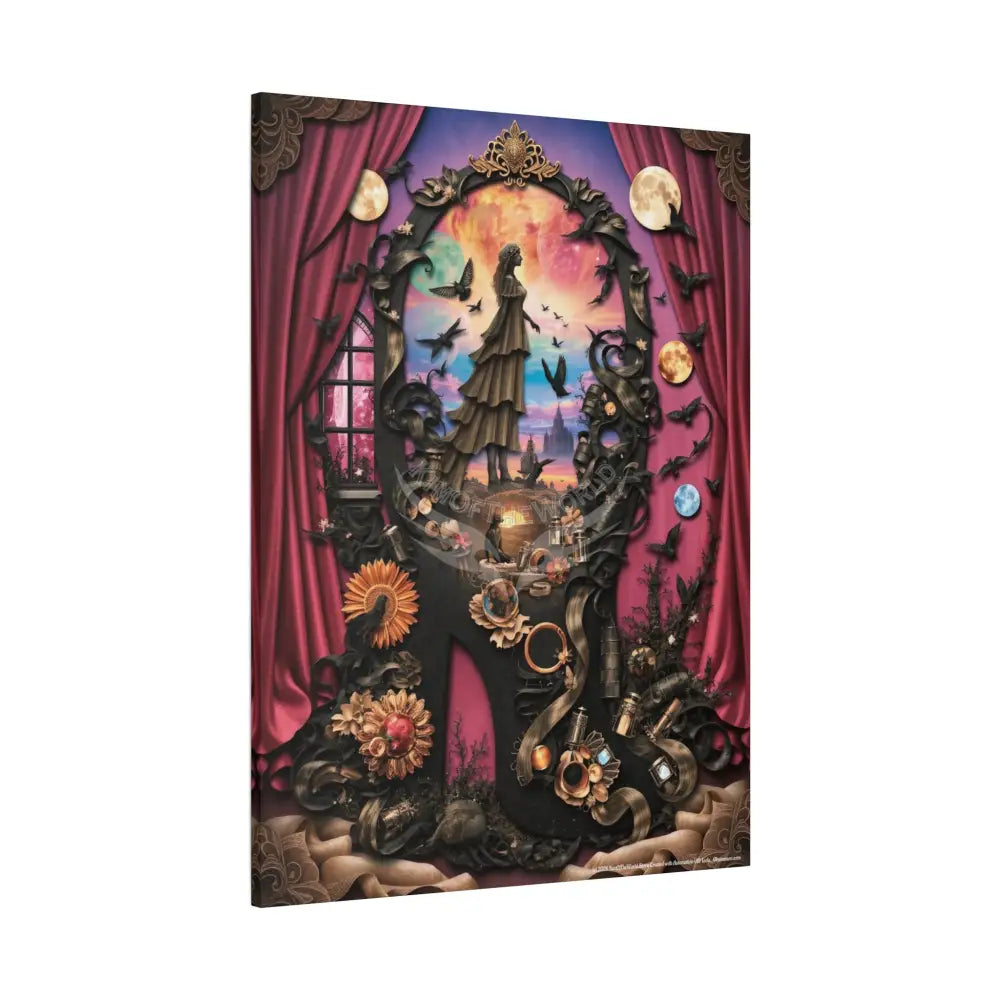 Surreal 3D Magic Stiletto Dimensional Cats Canvas Art — 3D Portal Shoe Lover’s Wall Decor Canvas