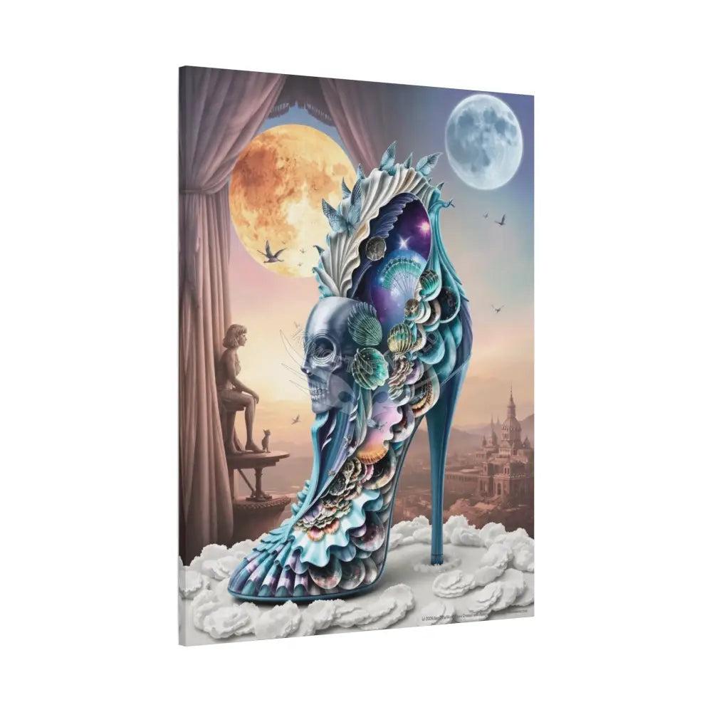 Surreal 3D Magic Stiletto Dimensional Cats Canvas Art — 3D Portal Shoe Lover’s Wall Decor Canvas