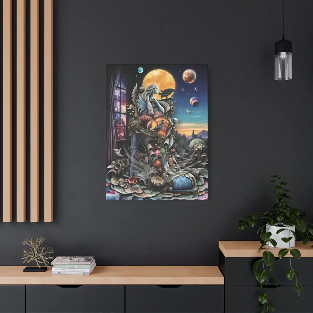 Surreal 3D Magic Stiletto Dimensional Heels Canvas Art — 3D Portal Shoe Lover’s Wall Decor Canvas