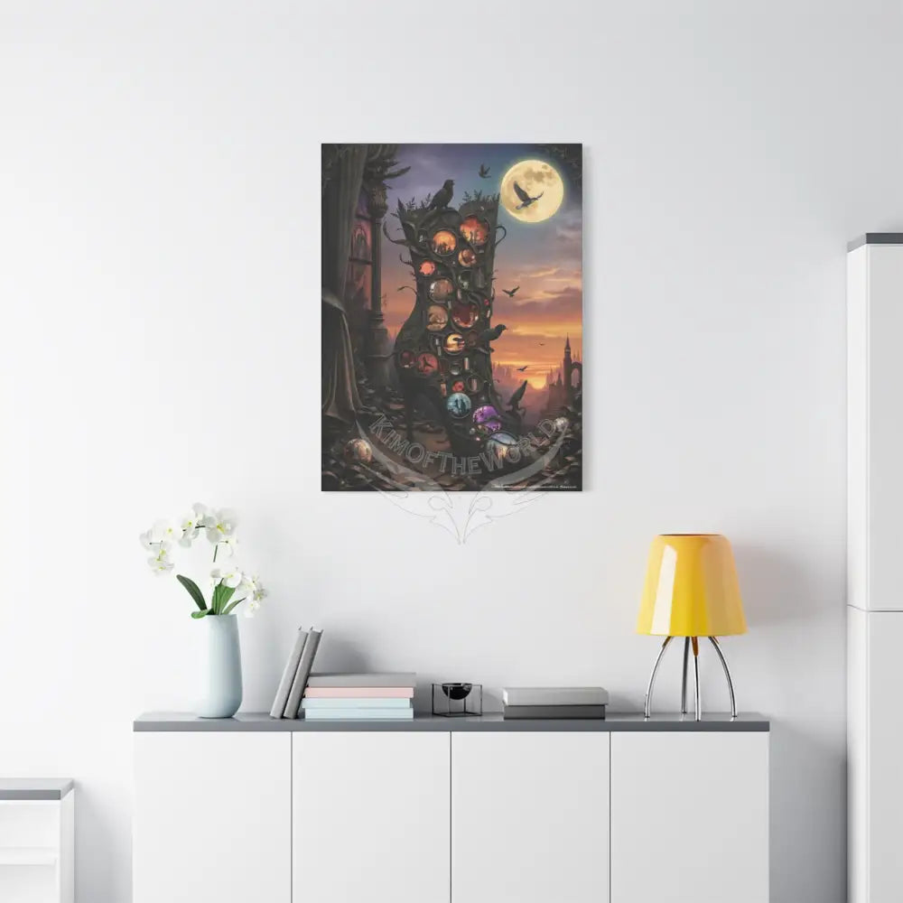 Surreal 3D Magic Stiletto Dimensional Heels Canvas Art — 3D Portal Shoe Lover’s Wall Decor Canvas