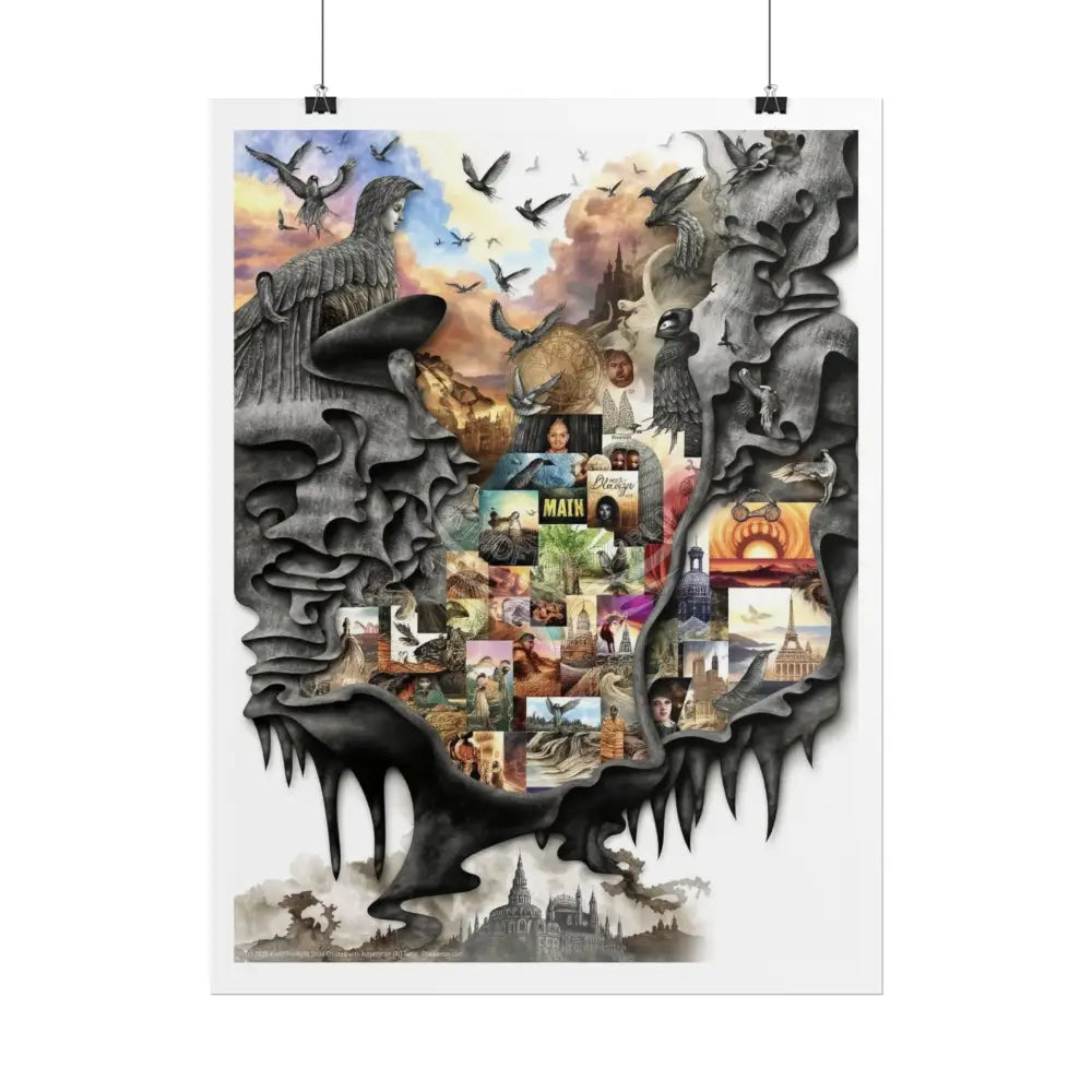 Surreal 3D MultiLevel Mashup Poster — Funky Other Dimensions Poster