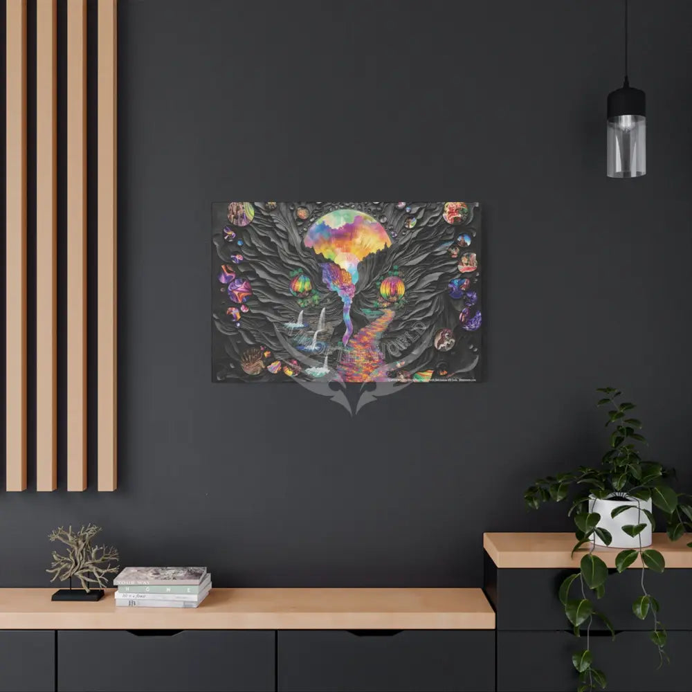 Surreal 3D MultiVerse Black Matte Spectrum Canvas Print 36″ x 24″ (Horizontal) / 1.25’’ Canvas