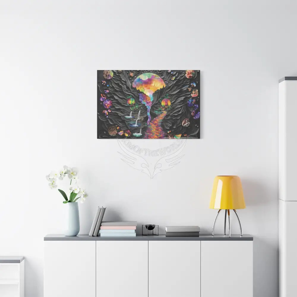 Surreal 3D MultiVerse Black Matte Spectrum Canvas Print 36″ x 24″ (Horizontal) / 1.25’’ Canvas