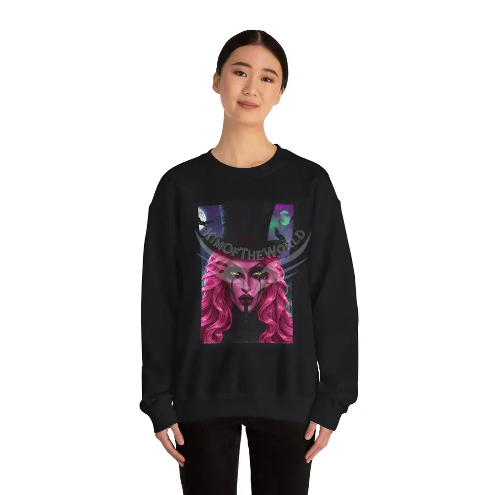 Surreal Empowered 3D Smoking Magician Signature Design Sweatshirt — Art Crewneck Sweatshirt