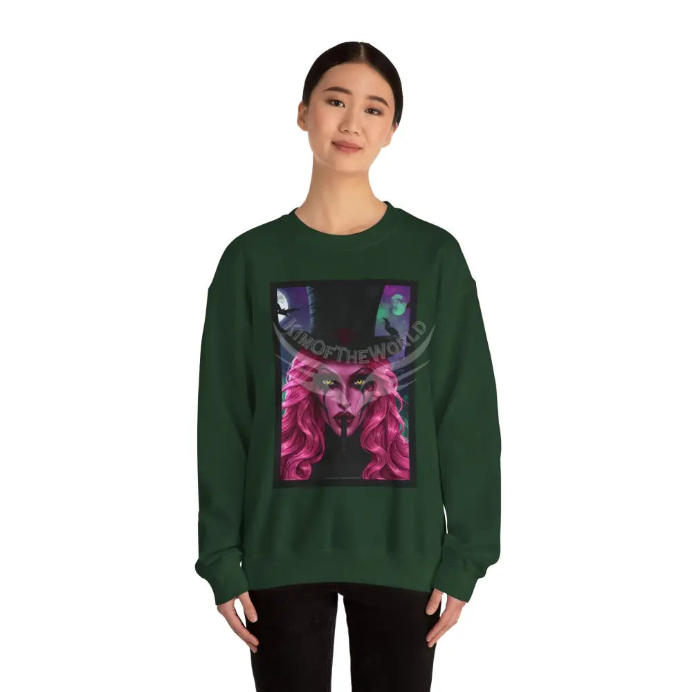 Surreal Empowered 3D Smoking Magician Signature Design Sweatshirt — Art Crewneck Sweatshirt