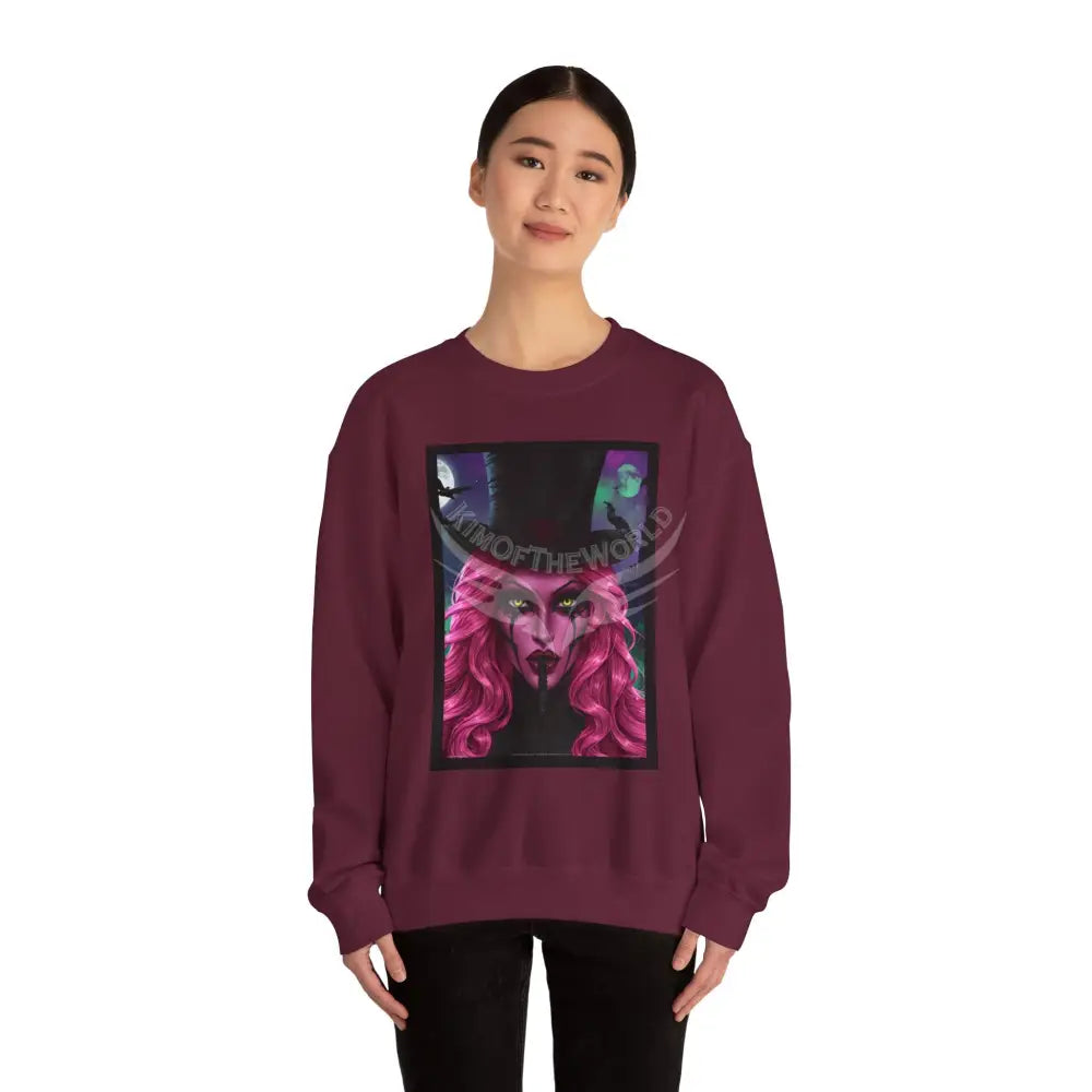 Surreal Empowered 3D Smoking Magician Signature Design Sweatshirt — Art Crewneck Sweatshirt