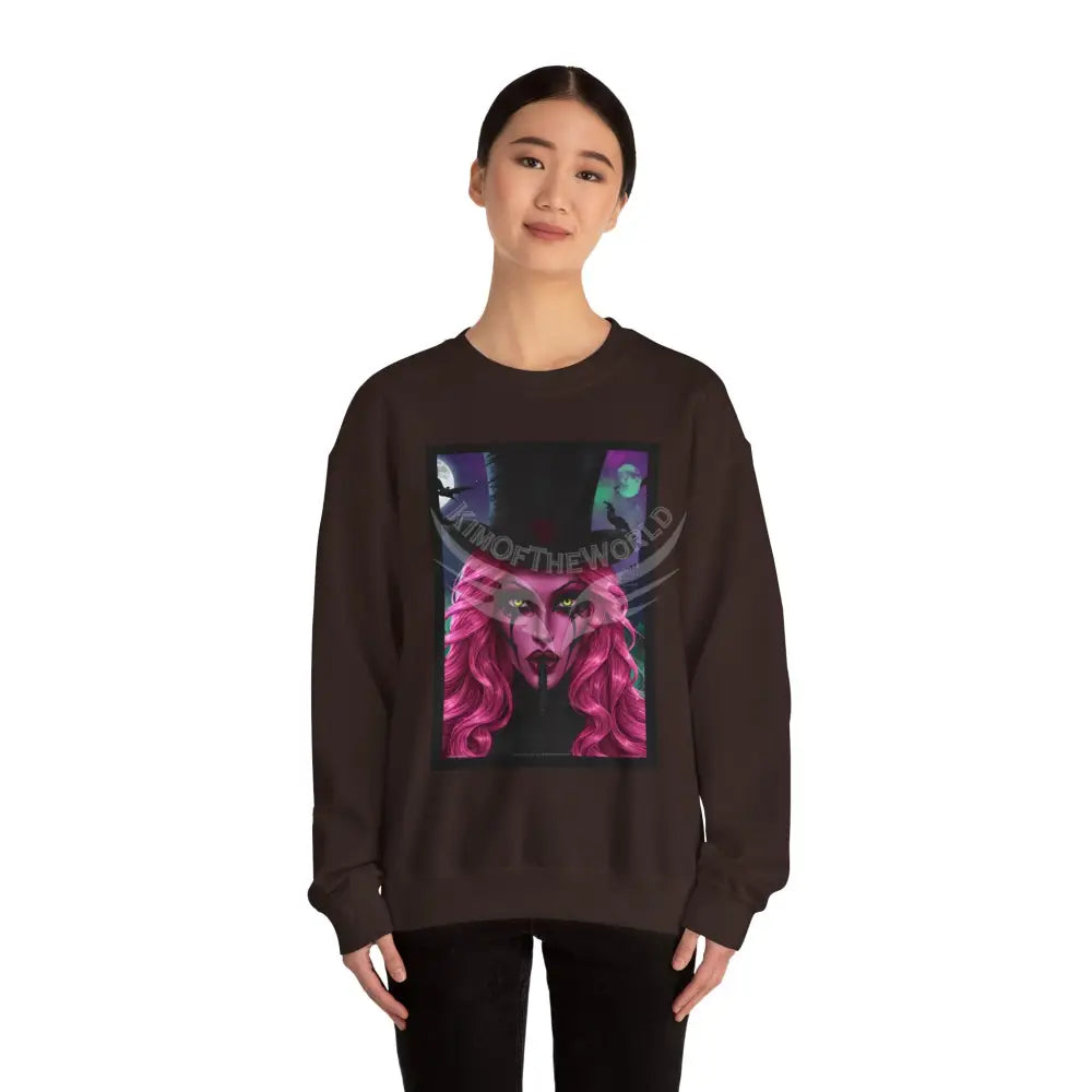 Surreal Empowered 3D Smoking Magician Signature Design Sweatshirt — Art Crewneck Sweatshirt