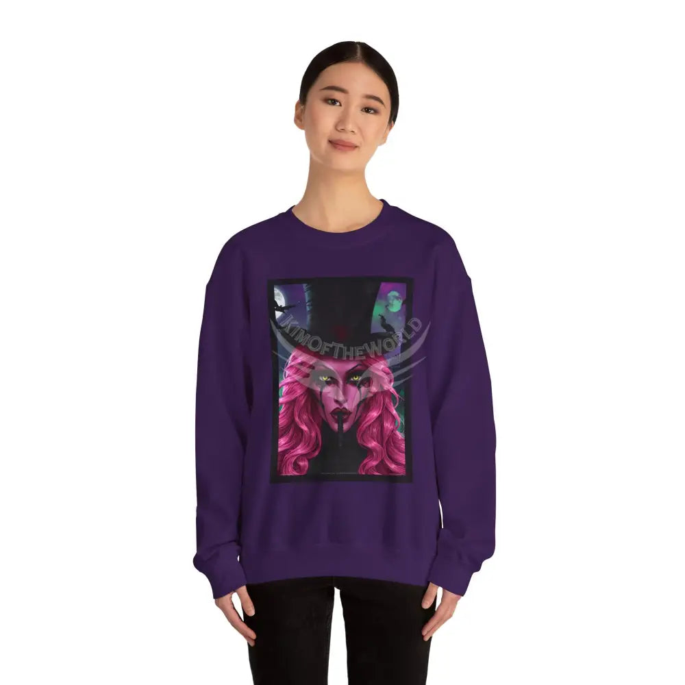 Surreal Empowered 3D Smoking Magician Signature Design Sweatshirt — Art Crewneck Sweatshirt