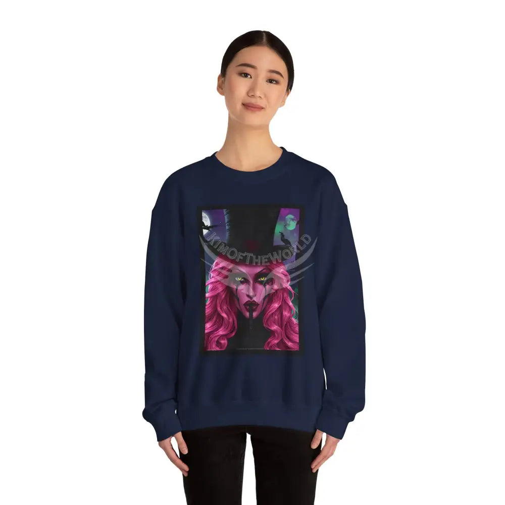 Surreal Empowered 3D Smoking Magician Signature Design Sweatshirt — Art Crewneck Sweatshirt