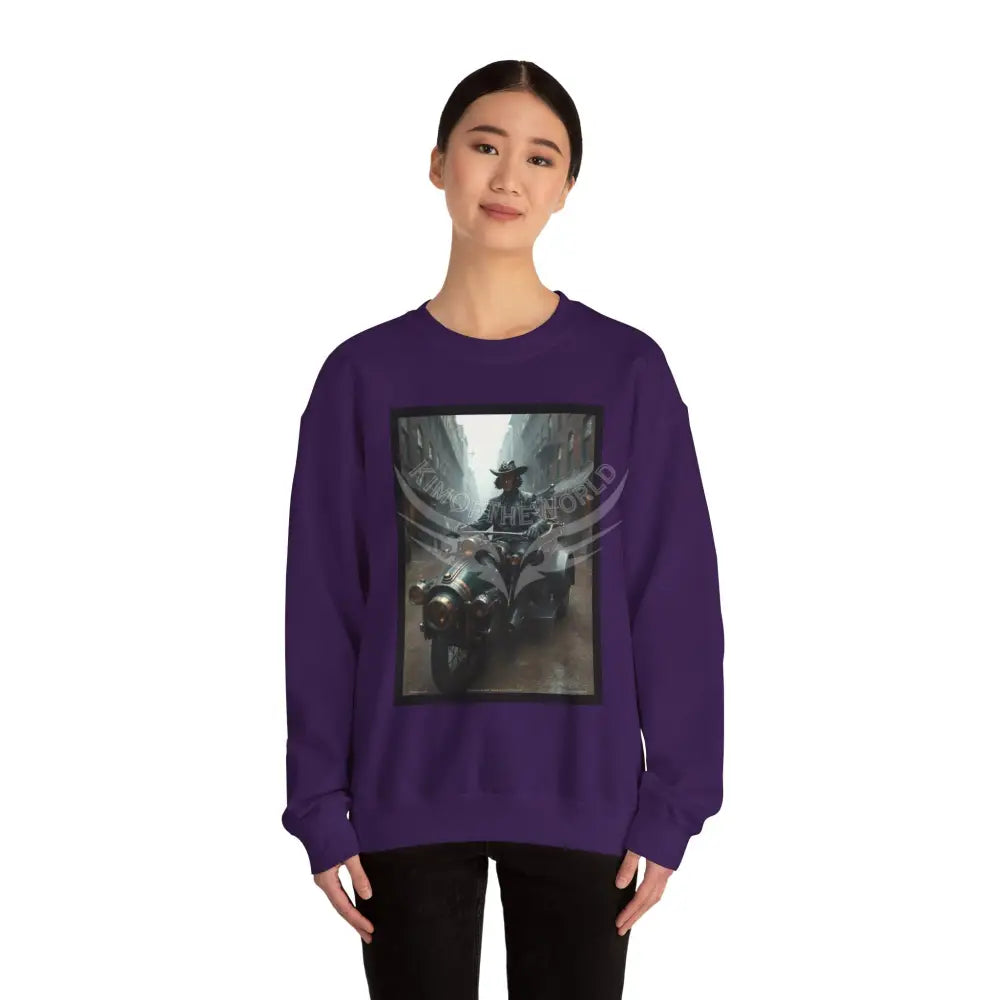 Surreal Empowered Gothic Riders Fantasy Signature Design Sweatshirt — Tall Giantess Fetish Art Crewneck Sweatshirt