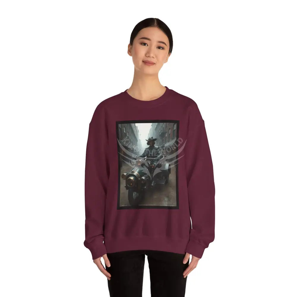 Surreal Empowered Gothic Riders Fantasy Signature Design Sweatshirt — Tall Giantess Fetish Art Crewneck Sweatshirt