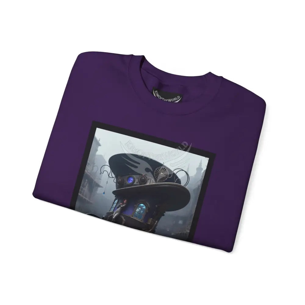 Surreal Empowered Magic Giant Top Hat Magician 3D Wing Scape Fantasy Signature Design — CrewneckSweatshirt Sweatshirt