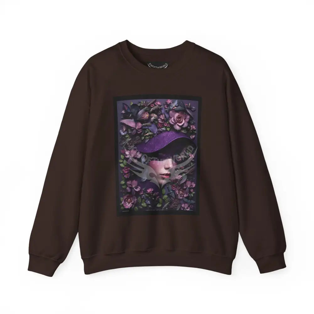 Surreal Empowered Top Hat Magician 3D Wing Scape Fantasy Signature Design Sweatshirt — Tall Giantess Fetish Art