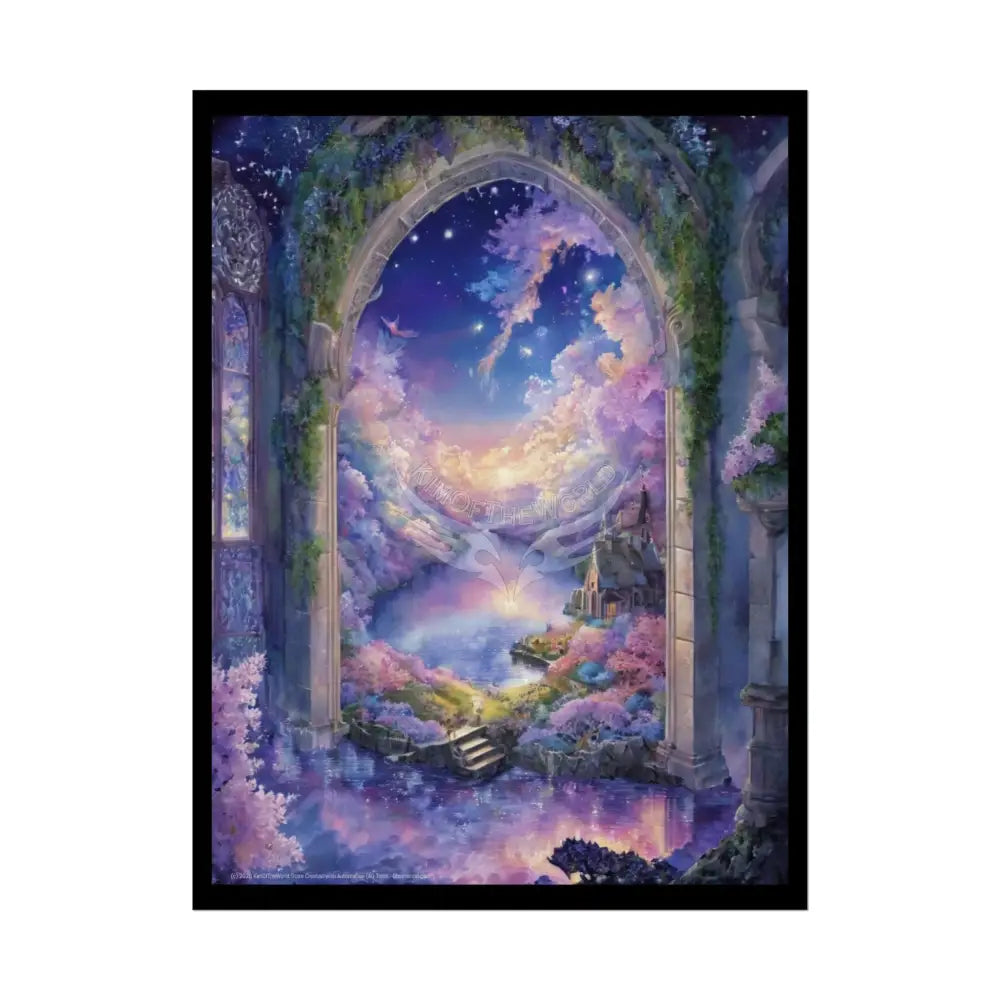 Surreal Floral Lake Poster — Landscapes to other Worlds 18″ x 24″ (Vertical) / Semi Glossy Poster