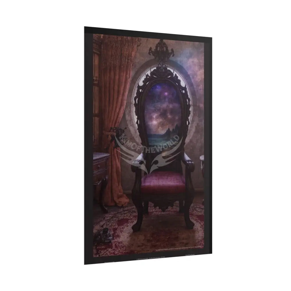 Surreal Gothic Magical Recliner Easy Chair Rolled Poster — Magical Window to Another Dimension Poster