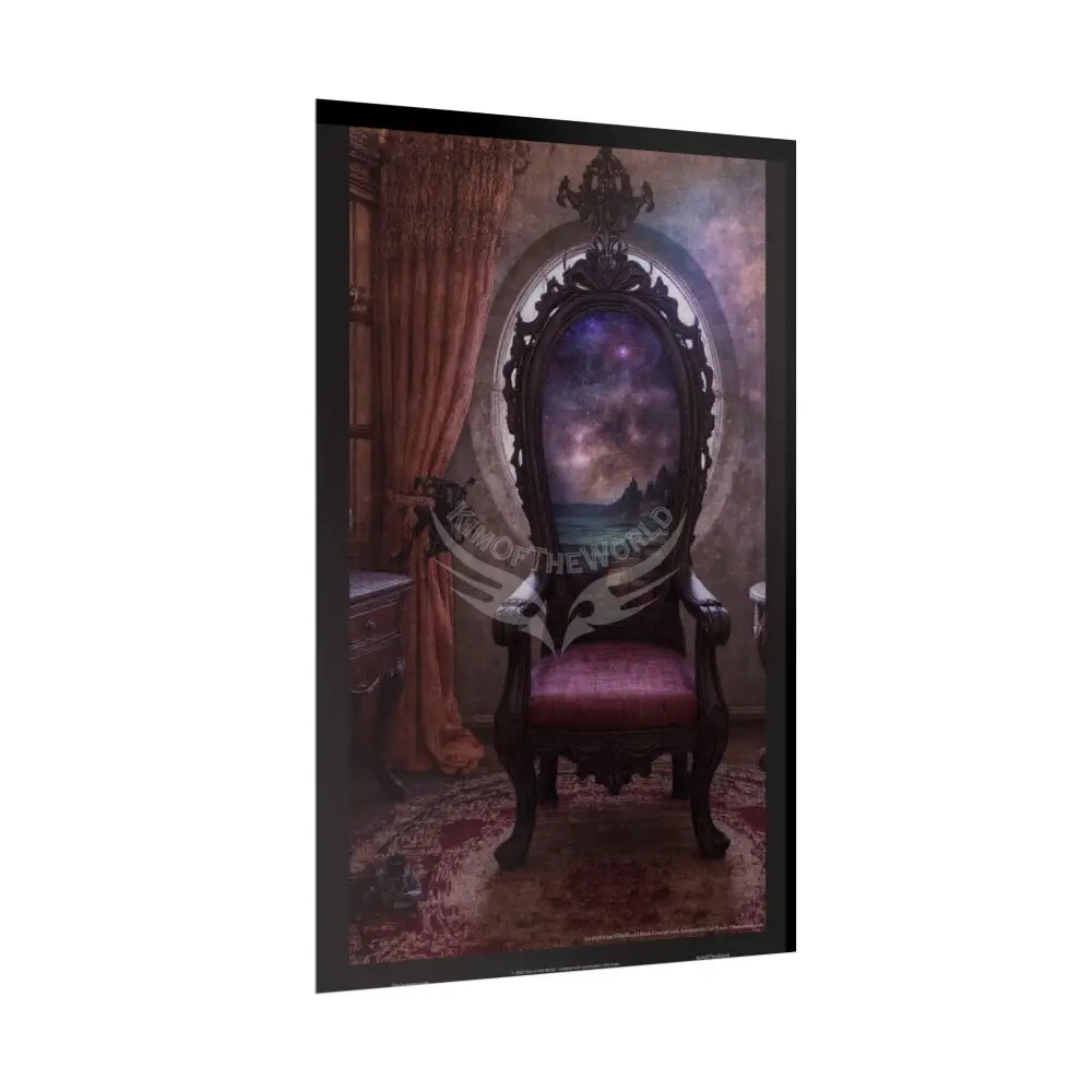 Surreal Gothic Magical Recliner Easy Chair Rolled Poster — Magical Window to Another Dimension Poster
