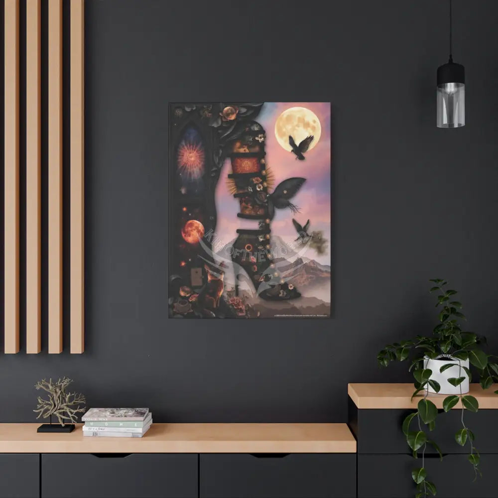 Surreal Magic Stiletto Dimensional Canvas Art — 3D Portal Shoe Lover’s Wall Decor Canvas