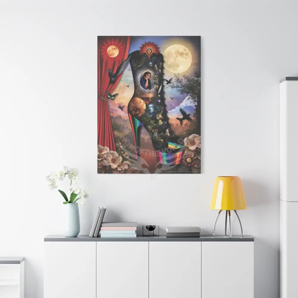 Surreal Magic Stiletto Dimensional Canvas Art — 3D Portal Shoe Lover’s Wall Decor Canvas