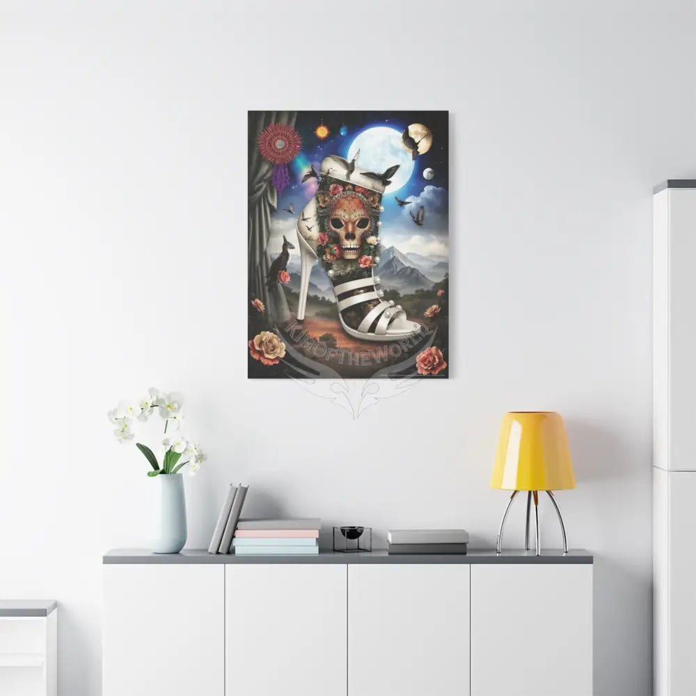 Surreal Magic Stiletto Dimensional Canvas Art — 3D Portal Shoe Lover’s Wall Decor Canvas