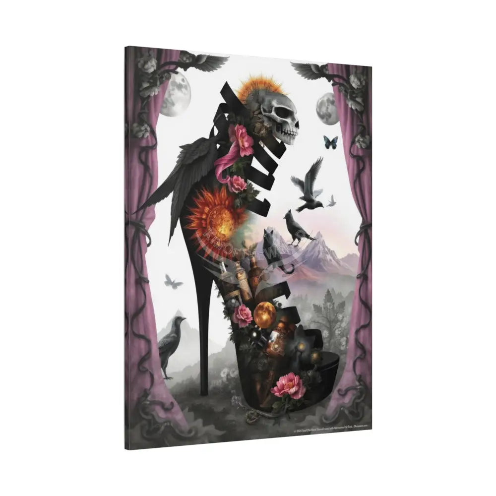 Surreal Magic Stiletto Dimensional Canvas Art — 3D Portal Shoe Lover’s Wall Decor Canvas