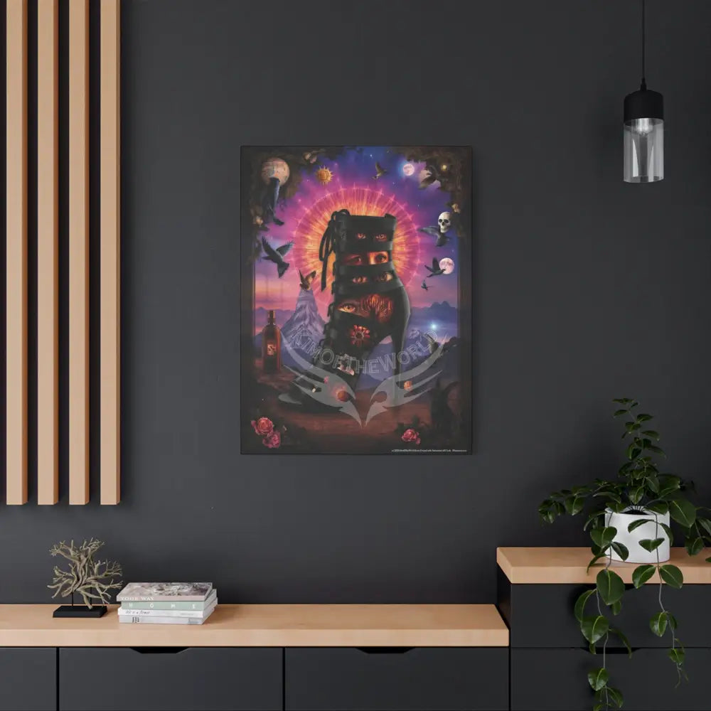 Surreal Magic Stiletto Dimensional Canvas Art — 3D Portal Shoe Lover’s Wall Decor Canvas