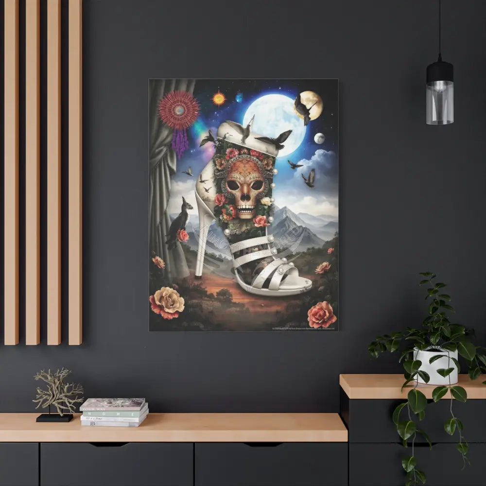 Surreal Magic Stiletto Dimensional Canvas Art — 3D Portal Shoe Lover’s Wall Decor Canvas