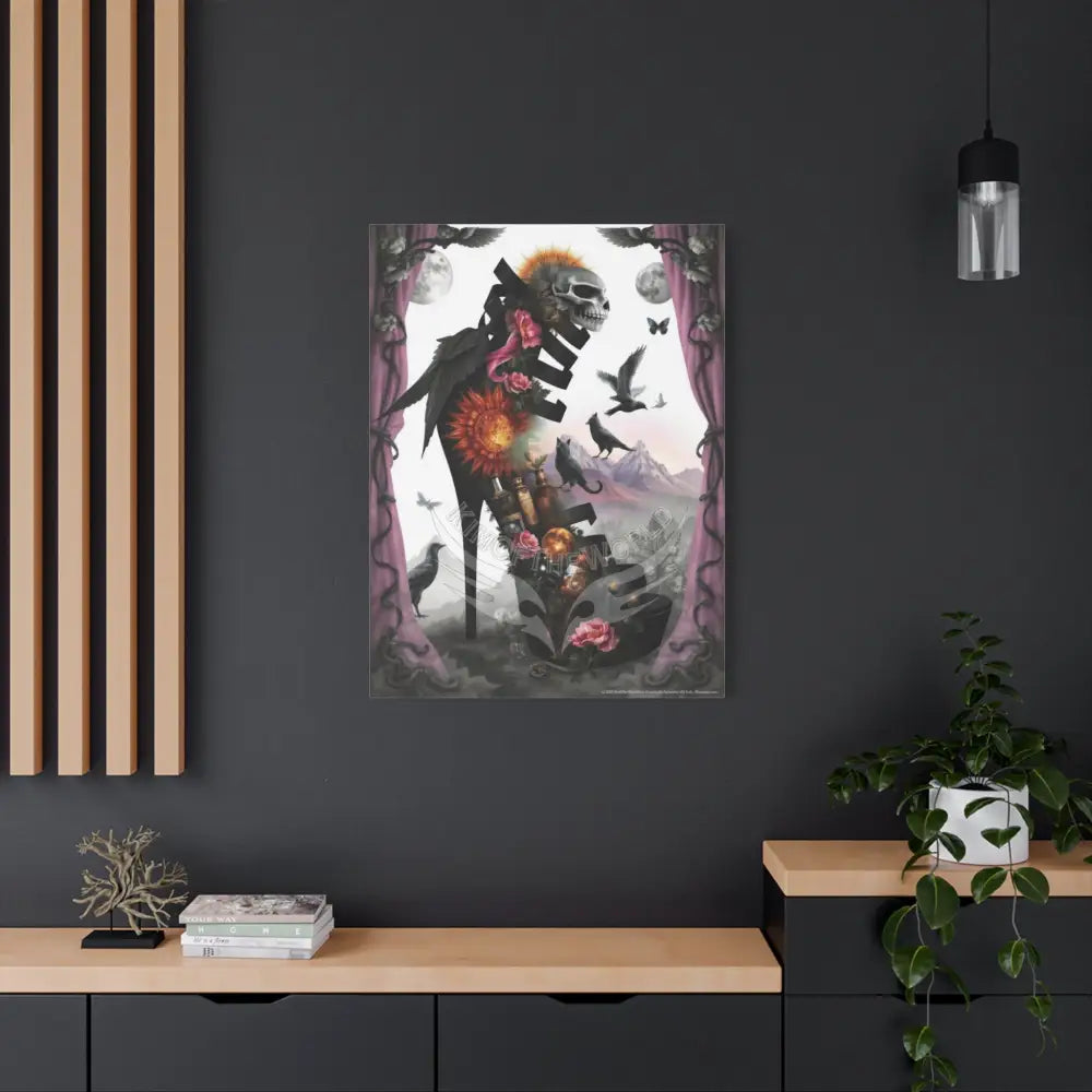 Surreal Magic Stiletto Dimensional Canvas Art — 3D Portal Shoe Lover’s Wall Decor Canvas