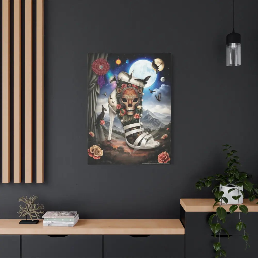 Surreal Magic Stiletto Dimensional Canvas Art — 3D Portal Shoe Lover’s Wall Decor Canvas