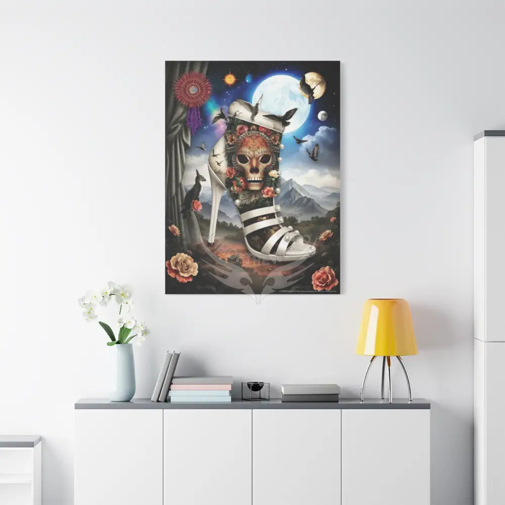 Surreal Magic Stiletto Dimensional Canvas Art — 3D Portal Shoe Lover’s Wall Decor Canvas