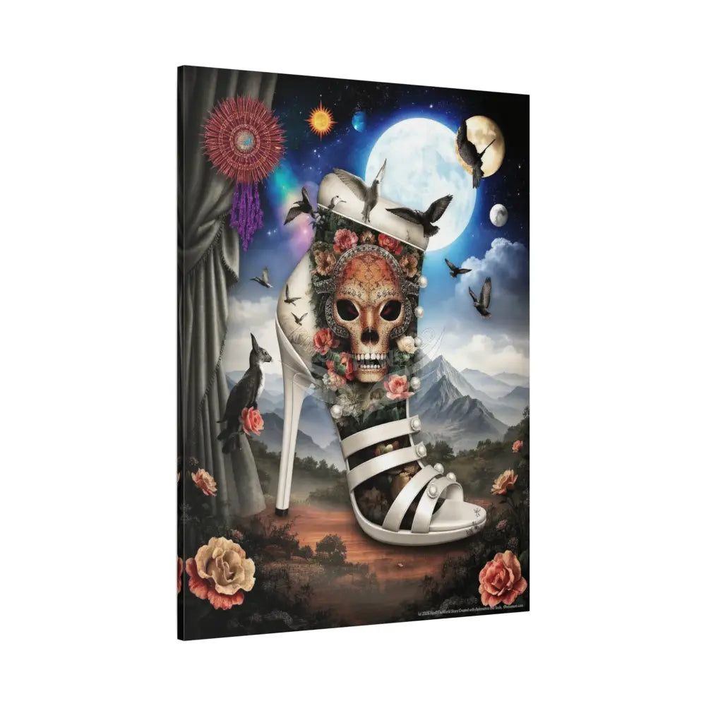 Surreal Magic Stiletto Dimensional Canvas Art — 3D Portal Shoe Lover’s Wall Decor Canvas