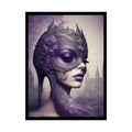 Surreal Purple Stiletto Lady Poster — Funky Weird Rolled Art Print 18″ x 24″ (Vertical) / Semi Glossy Poster