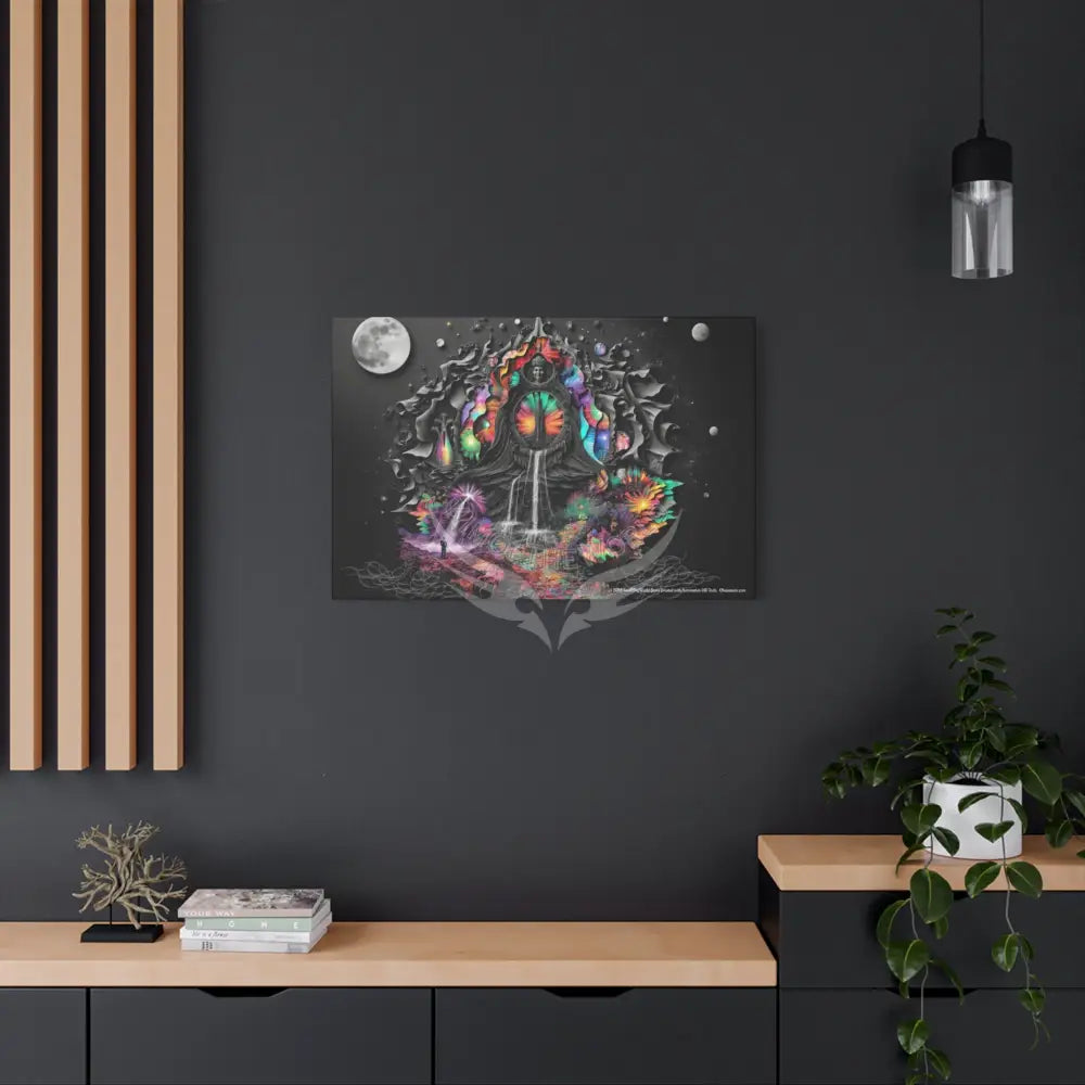 Surreal Unique Strange 3D MultiVerse Black Matte Spectrum Canvas Print 36″ x 24″ (Horizontal) / 1.25’’ Canvas
