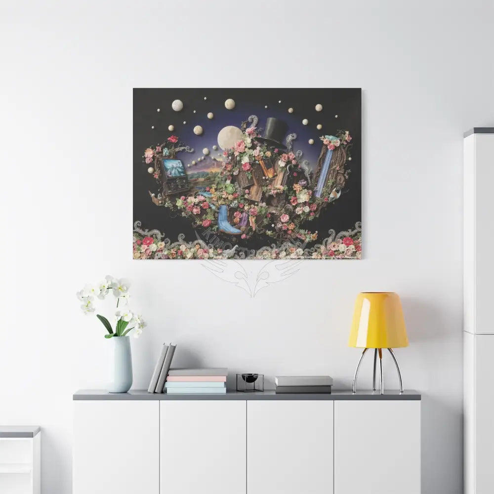 Surreal Unique Strange 3D MultiVerse Black Matte Spectrum Canvas Print Canvas