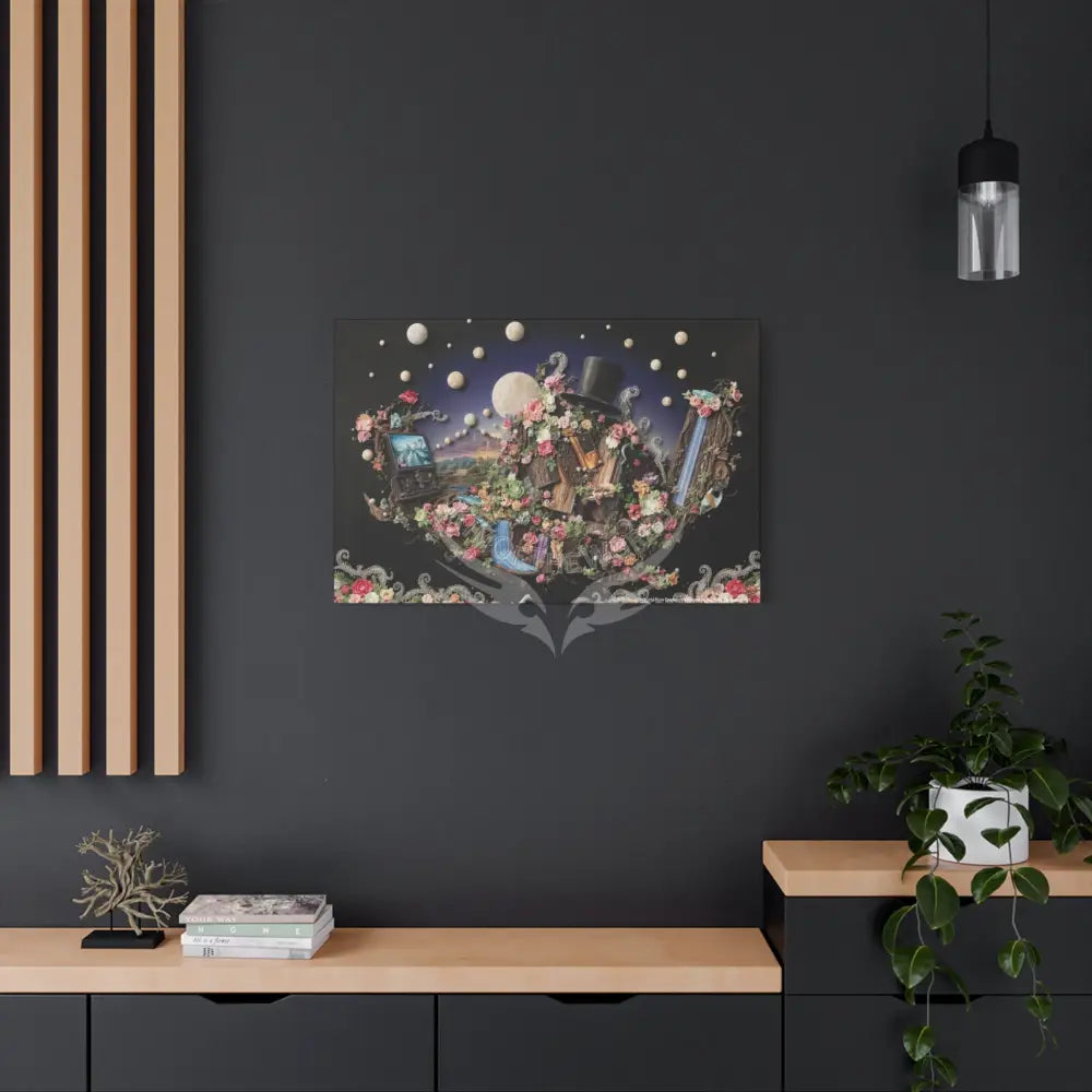 Surreal Unique Strange 3D MultiVerse Black Matte Spectrum Canvas Print Canvas