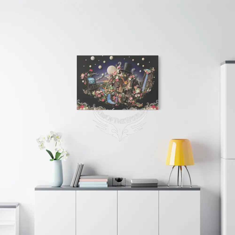 Surreal Unique Strange 3D MultiVerse Black Matte Spectrum Canvas Print Canvas