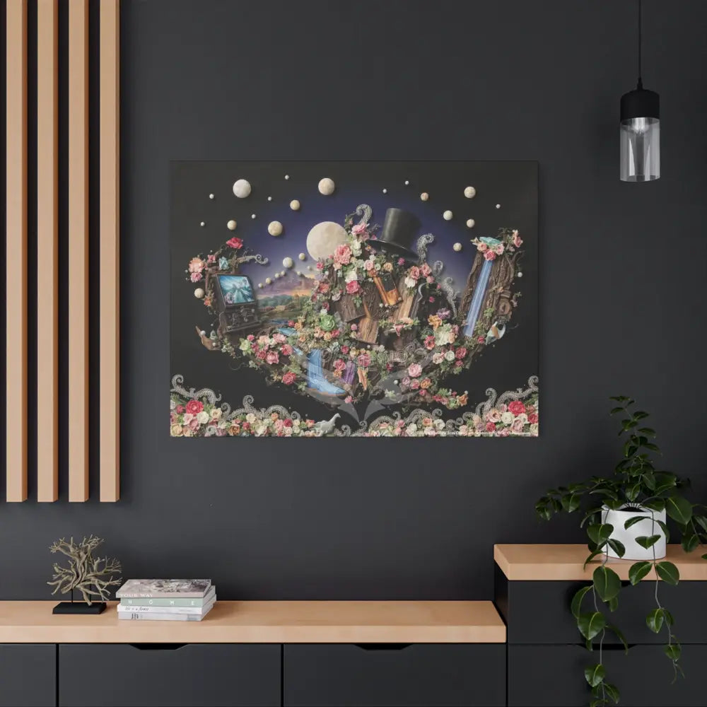 Surreal Unique Strange 3D MultiVerse Black Matte Spectrum Canvas Print Canvas