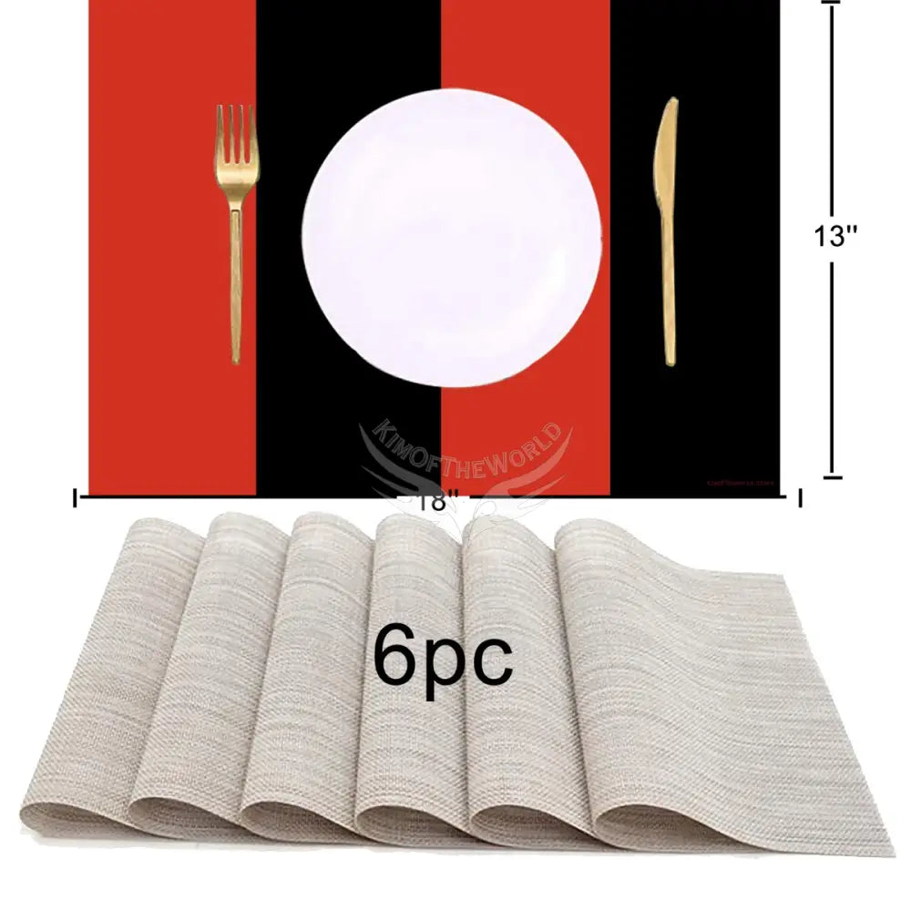 Table Runner Placemat Set 7 Pieces One Size Home Accessories