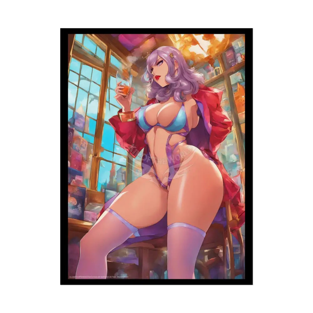 Tall Anime Street Fashion Girl Rolled Posters — Subtle Sexy Seductive Wall Art 18″ x 24″ (Vertical) / Semi Glossy Poster