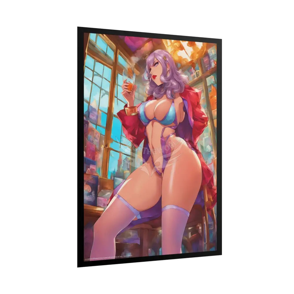 Tall Anime Street Fashion Girl Rolled Posters — Subtle Sexy Seductive Wall Art Poster