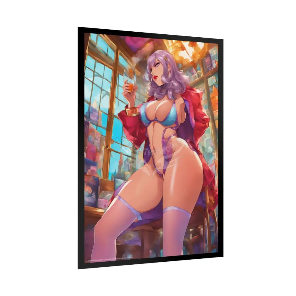Tall Anime Street Fashion Girl Rolled Posters — Subtle Sexy Seductive Wall Art Poster
