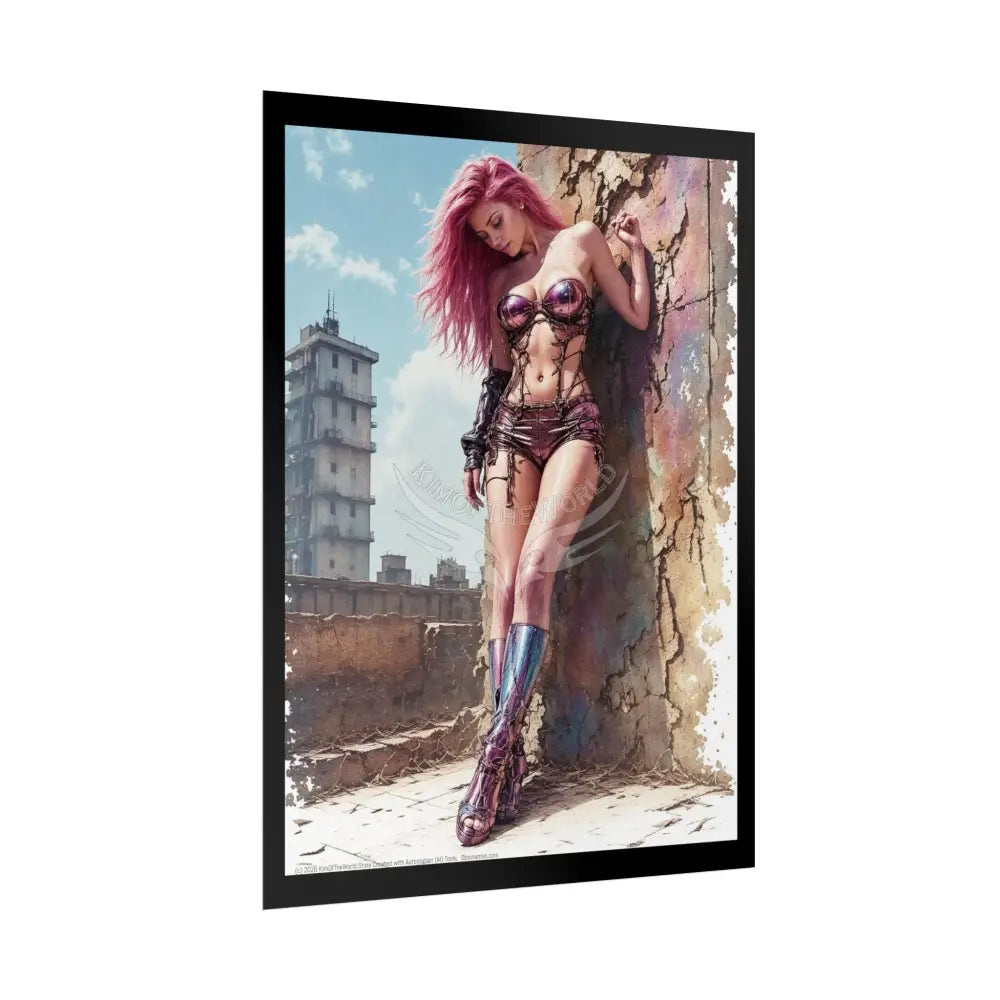 Tall Girl Lady Model Rolled Poster — Tall Girls Boudoir Art Poster