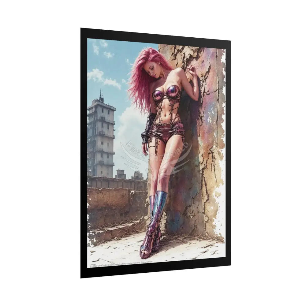 Tall Girl Lady Model Rolled Poster — Tall Girls Boudoir Art Poster