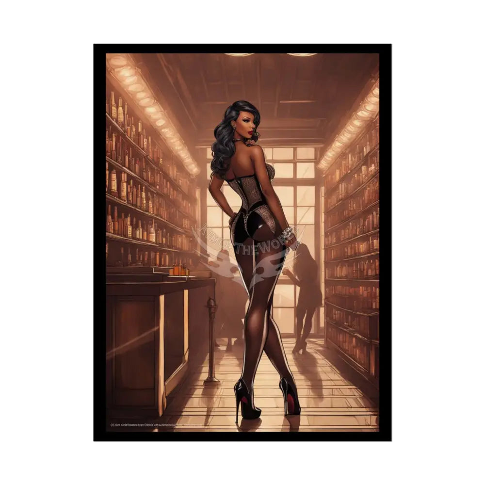 Tall Girl Sheer Street Fashion Giantess Girl Rolled Posters — Subtle Girl Wall Art 18″ x 24″ (Vertical) / Semi Glossy