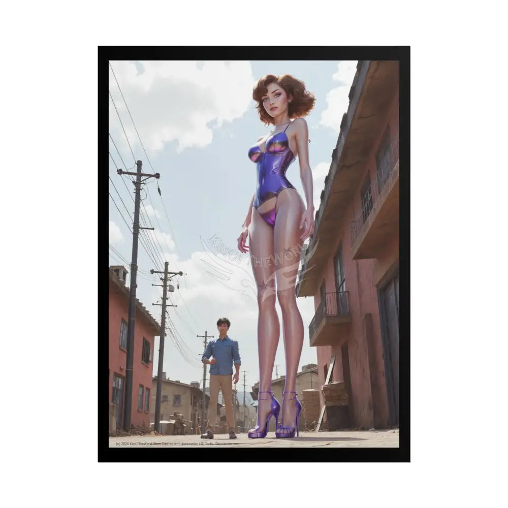 Tall Girlfriend Girl Lady Model Rolled Poster — Tall Girls Boudoir Art 18″ x 24″ (Vertical) / Matte Poster