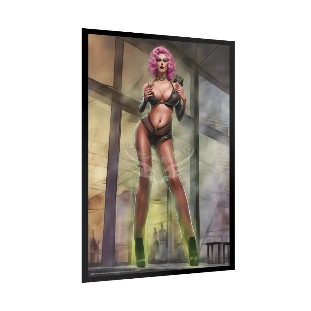 Tall Towering Street Fashion Girl Rolled Posters — Subtle Sexy Wall Art Poster